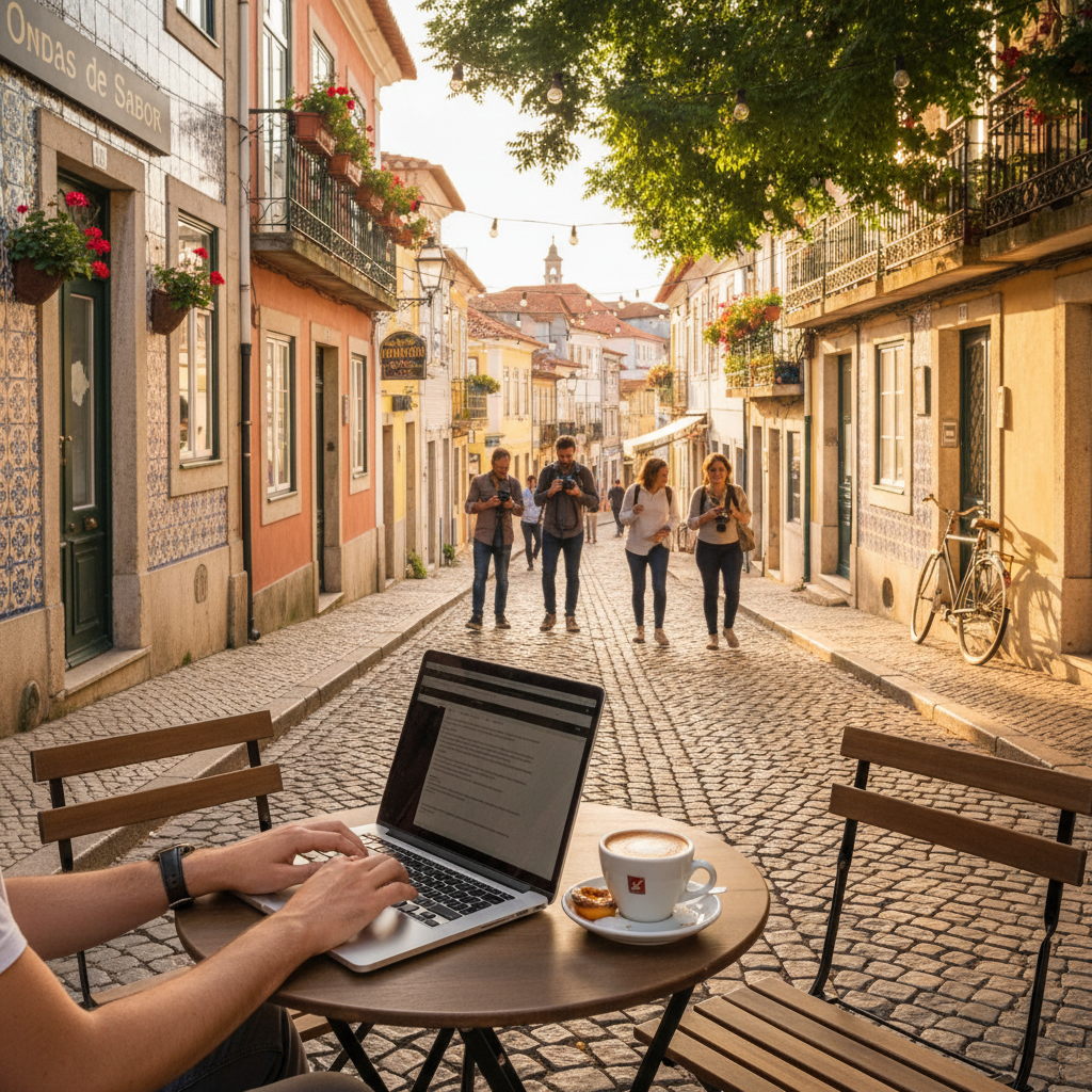 Portugal cafe workspace